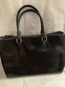 BOLSO DE MANO ANYA HINDMARCH EBURY CUERO NEGRO VINTAGE TOTE - Imagen 1 de 18