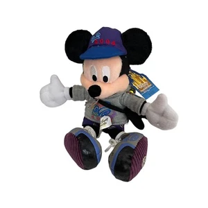 Peluche Walt Disney World Topolino Bean Bag con etichette 2004 vintage - Foto 1 di 8