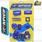 Apico Bling Pack Blue Blocks Cap Plug Clamp Cover For Husqvarna TC 125 2014-2015