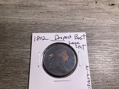 1802 Draped Bust Large Cent with Stems US Copper Cent 031624 14 - Image 1 of 4