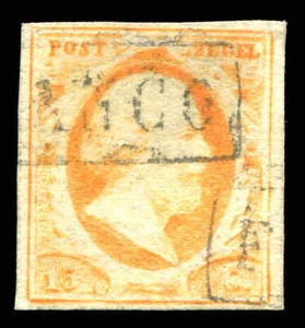 Netherlands Sc# 3, 4 Wide Margins 1852 William III, - Imagen 1 de 4
