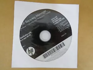 OEM HP Recovery Manager DVD für Win 7 32-Bit Systeme Pro SFF MT 500B Compaq 510B - Bild 1 von 3