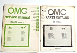 OMC 25 35 HP Johnson Evinrude 1981 manual de servicio 392072 y catálogo de piezas 391881 - Imagen 1 de 24