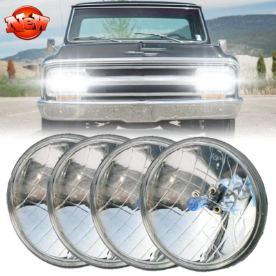 Faro halógeno redondo de 5,75" 5-3/4" para camioneta GMC C15/C1500 1961-1972 C2500 Foto 1 de 4