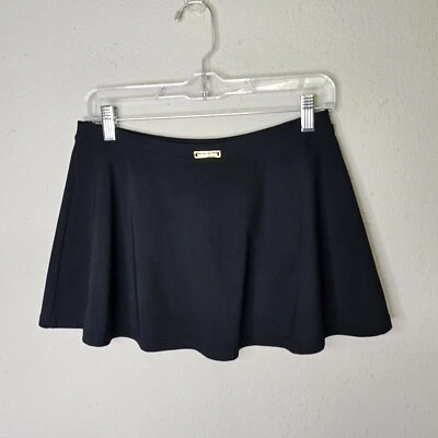 Falda de baño Michael Kors para mujer S negra acampanada mini cubierta logotipo dorado Foto 1 de 4