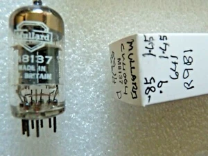 M8137 Cv4004 ECC83 12AX7 Mullard Mitcham Box Plate D NOS Valve Tube 1pc Jan21A - Picture 1 of 3