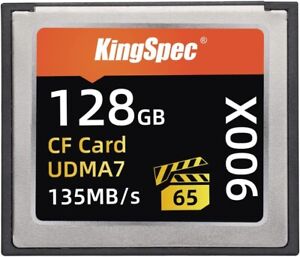 KingSpec 128GB CFast 2.0 Memory Card,MediaStorage Camera-Card with VPG130 900X