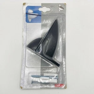 Dolle Ara Anthracite Adjustable Glass or Wood Shelf Bracket - 2 Pack, NEW - Picture 1 of 3
