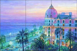 Bonito mural de arte mediterráneo Mayumi Ohno salpicadero de azulejos Francia POV-MO005 - Imagen 1 de 6