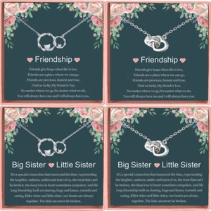 Friendship Gifts For Sister Bestie Best Friends Her, Necklace Gift with Gift Box - Picture 1 of 17