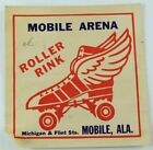 1930-50's Mobile Arena, Mobile, Ala. Etykieta rolkowa Vintage B4