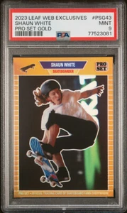 JUEGO DE HASTA 5 2023 LEAF PRO Metal Oro Prizm Refractor #/199 SHAUN BLANCO PSA 9 - Imagen 1 de 4