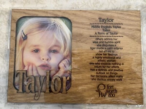 Fort Worth Zoo Taylor Picture Frame TX Wooden Name Photo Plate Picture Frame - Picture 1 of 2