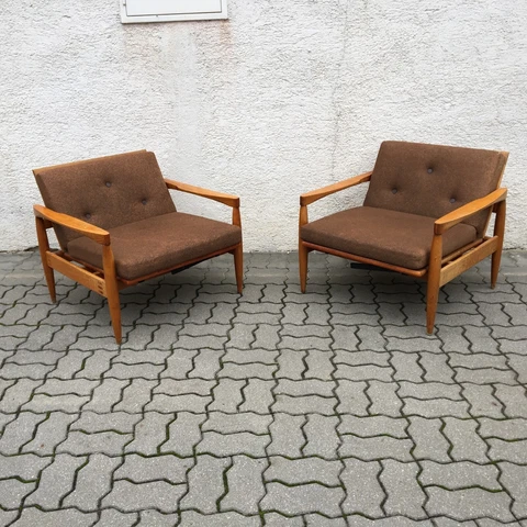 Pair 2pcs Vintage RARE Miroslav NAVRATIL Lounge Chair Adjustable Mid Century 60s Cover