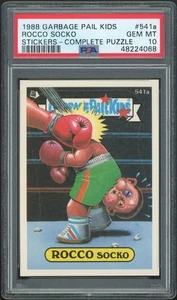 1988 Topps Garbage Pail Kids 14th Series #541a Rocco Socko PSA 10 GEM MINT Pop 3 - Picture 1 of 2