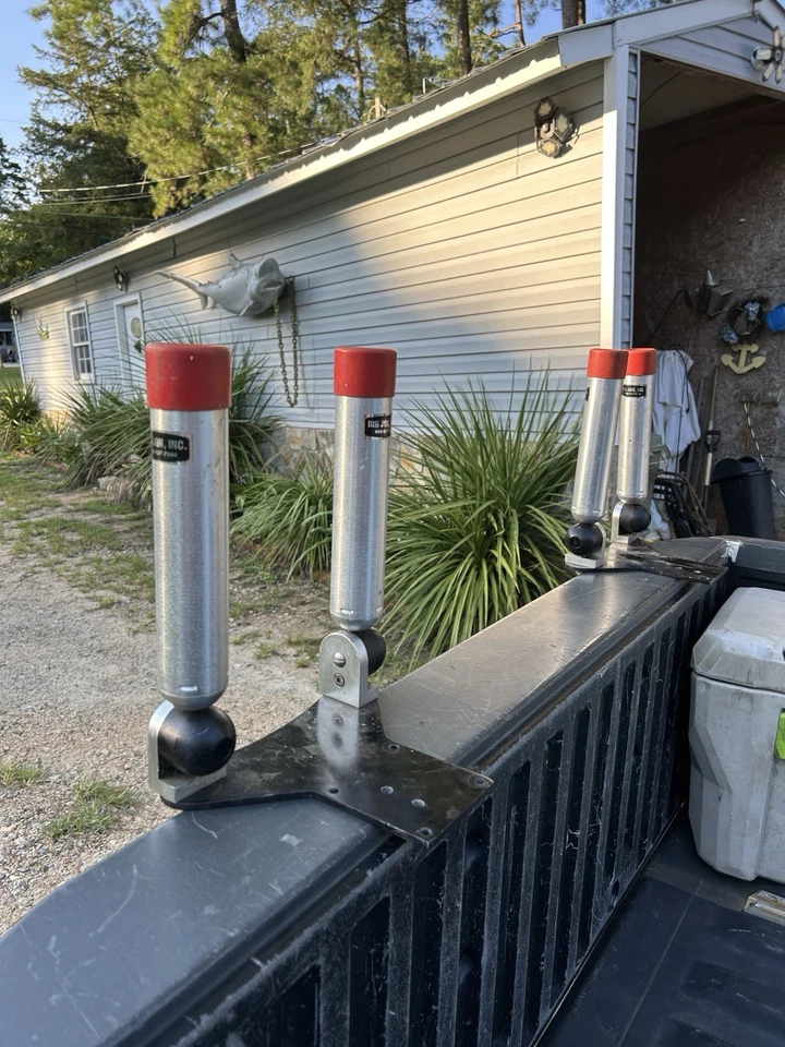 2 BIG JON DOWNRIGGER DOBLE MULTI AJUSTABLE SOPORTE DE VARILLA MARIPOSA CON BASE DE MONTAJE Foto 1 de 1