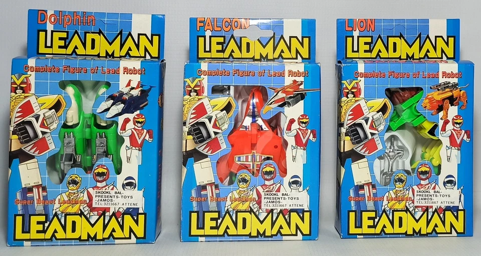POWER RANGERS VTG 80's LEADMAN LEAD ROBOT SET TRANSFORMING UNUSED - Image 1 of 4