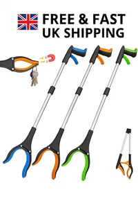 Heavy Duty Grabber Tool Pick Up Stick | Strong Grip Trash Reacher Long Reach - Picture 1 of 4
