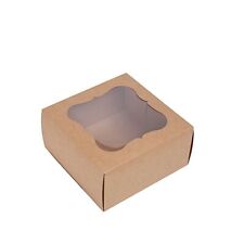 12 Brown 6" Dessert Bakery Cake Boxes with Window Wedding Party home Decorations