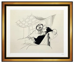 Caricatura original firmada a mano por Al Hirschfeld Pavarotti Scotto La Boheme - Imagen 1 de 5