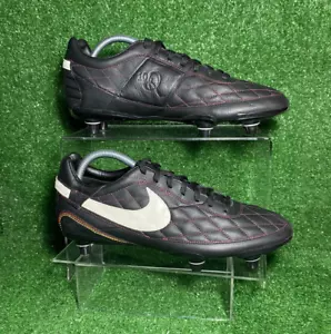 NEW 2008 Nike Tiempo FG Dois Pro Legend Black White R10 Ronaldinho Leather 10 US - Picture 1 of 22