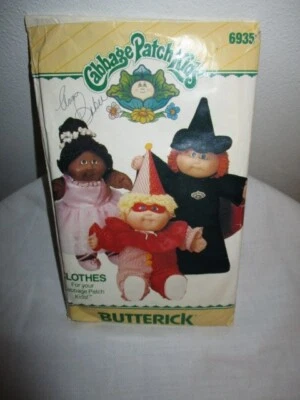 Used VTG Butterick #6935 Cabbage Patch Kids Costumes Clown,  Witch,  Ballerina - Image 1 of 2
