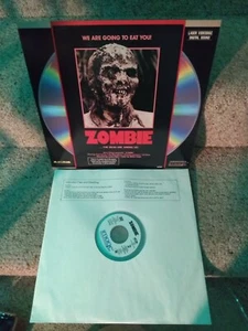 Rare 1989 Lucio Fulci's Zombie Laserdisc Horror Cult Classic Adult Collector VG+ - Afbeelding 1 van 6