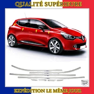 Chromé Cadre Fenêtre Inférieure 8 pcs INOXY pour RENAULT CLIO IV HB 2012 à 2019 - Imagen 1 de 8