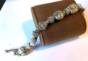 Sterling Silber & 14K Armband 7 1/2" - Bild 1 von 5