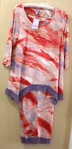 ~ NEW LOGO LORI GOLDSTEIN 2 PIECE PAJAMA SLEEP SET MEDIUM TOP LARGE PANT - Picture 1 of 2