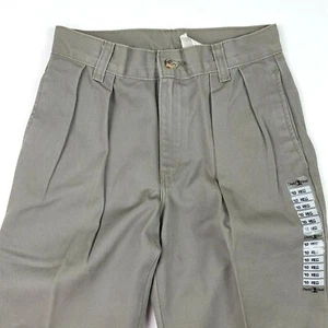 Vintage Duck Head Boy's Size 10 Pleated Gray Khaki Tapered Regular Dress Pants - Picture 1 of 8