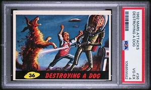 1962 TOPPS MARS ATTACKS 36 DESTROYING A DOG PSA 4 105859582 - Picture 1 of 2