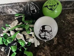 80 x 5" Star wars  latex balloons bundle air  party arch Yoda  - Picture 1 of 1