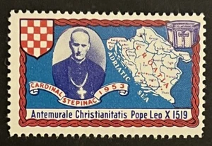 Travelstamps: 1953 Croatia Cinderella Stamps Cardinal Stepinac & Map MNH OG - Picture 1 of 5