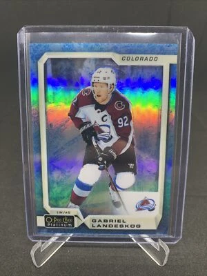 2018-19 UD O-PEE-CHEE PLATINUM ARCTIC FREEZE REFRACTOR /79 GABRIEL LANDESKOG #14 - Image 1 of 2