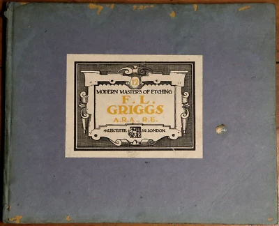 1926 Modern Masters Of Etching: FL Griggs Antique Art History Book - image 1 of 4