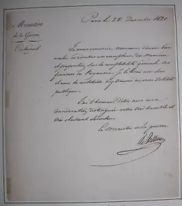 Claude-Victor Perrin, duc de Bellune. Lecture Mémoire Finances du Royaume.1821 - Bild 1 von 1