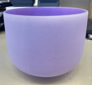 10 inch B Note 440hz Frosted Quartz Crystal Singing Bowl with 5 Sticks - Picture 1 of 4