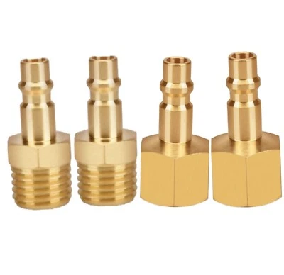 Connettore aria compressa ottone connettore frizione nipplo adattatore AG IG 1/2 3/8 1/4 pollici - Immagine 1 di 4