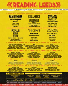 READING AND LEEDS FESTIVAL Print Event Poster Promo Bands Acts Line Up & - Picture 1 of 22