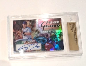 2025 Leaf Metal 1st Round Gems Prismatic Galaxy Proof TREY YESAVAGE XRc Auto 1/1 - Picture 1 of 3