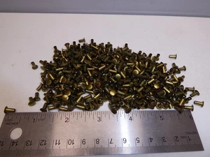 1/8 x 1/4 Semi Tubular Brass Rivets VINTAGE Made in the USA QTY 500 NEW - Picture 1 of 5
