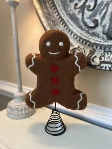 Pottery Barn Gingerbread Man Tree Topper NWOT OPEN BOX - Picture 1 of 2