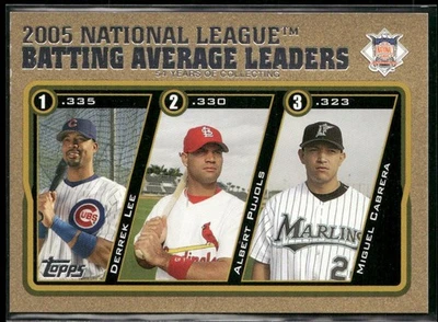 2005 Topps Updates & Highlights Leaders Albert Pujols Cabrera #UH142 Gold /2005 - Image 1 of 2