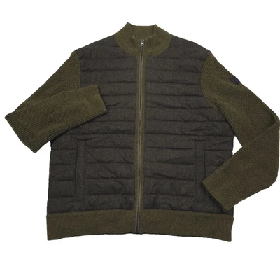 $698 Polo Ralph Lauren Kynoch Wool Cashmere Green Hybrid Sweater Jacket Mens 2XL - Image 1 of 4