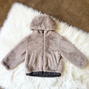 Zara Girls’ Faux Fur Bomber Jacket 8 - Picture 1 of 4