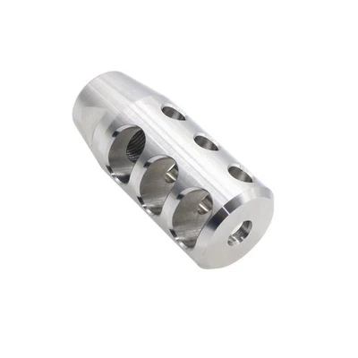 AMERICAN BUILT CUSTOM Stainless Steel Tri Ported Competition Muzzle Comp 1/2 x28 (Made in USA)