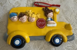 SCHULBUS Weihnachtsschmuck Lehrer Busfahrer Geschenk Tonteig 5 Zoll - Bild 1 von 2