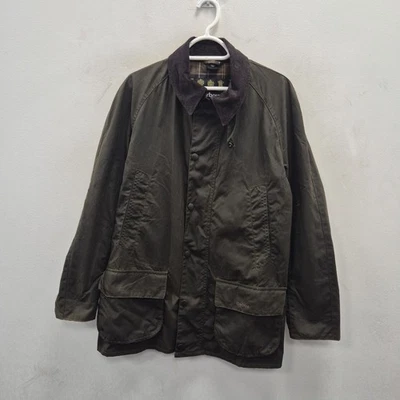 Casaco Barbour Bristol cera impermeável chuva campo verde oliva tamanho pequeno  - Imagem 1 de 4