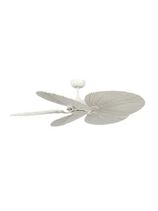 Beacon Lighting Bali 132cm DC Fan with Light in Antique White - Picture 1 of 20